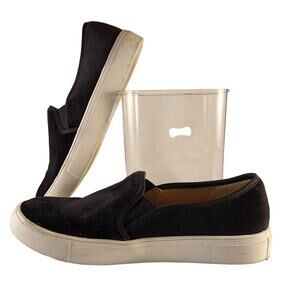 DIRTY LAUNDRY Women Black Velvet Slip-On Sneakers